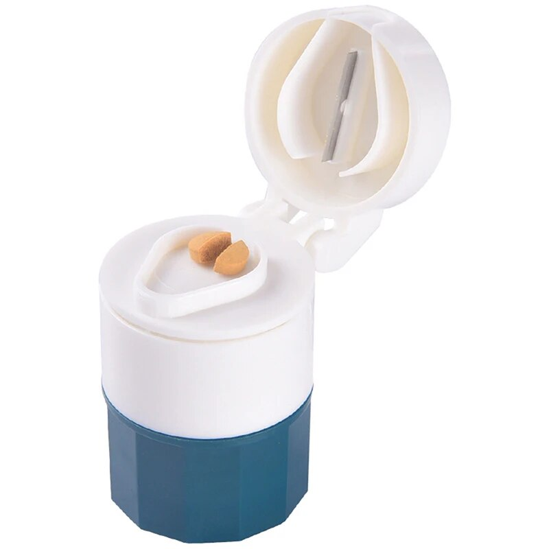 4 In 1 Portable Case Splitter Powder Pastillero Grinder Cutter Medicine Storage Drug Container Pill Box_voghion.com