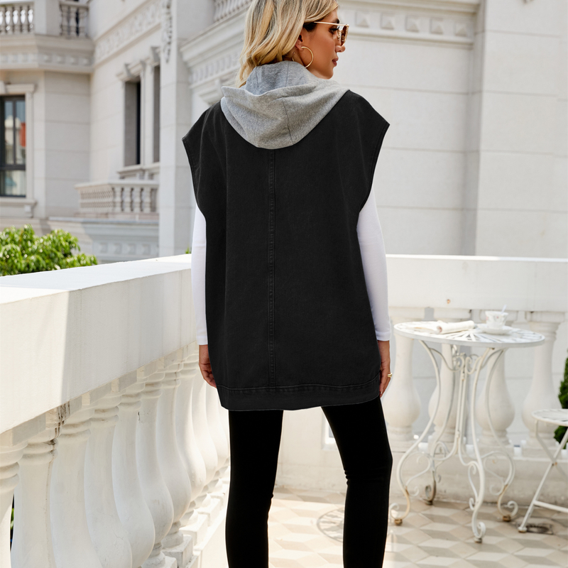 gilet in denim canotta spalla gilet senza maniche in denim di tendenza della moda femminile_voghion.com