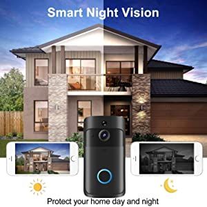 Video Camera HD WiFi Doorbell Wireless Operated Motion Detector Audio & Speaker Night Vision For IOS&Android_voghion.com