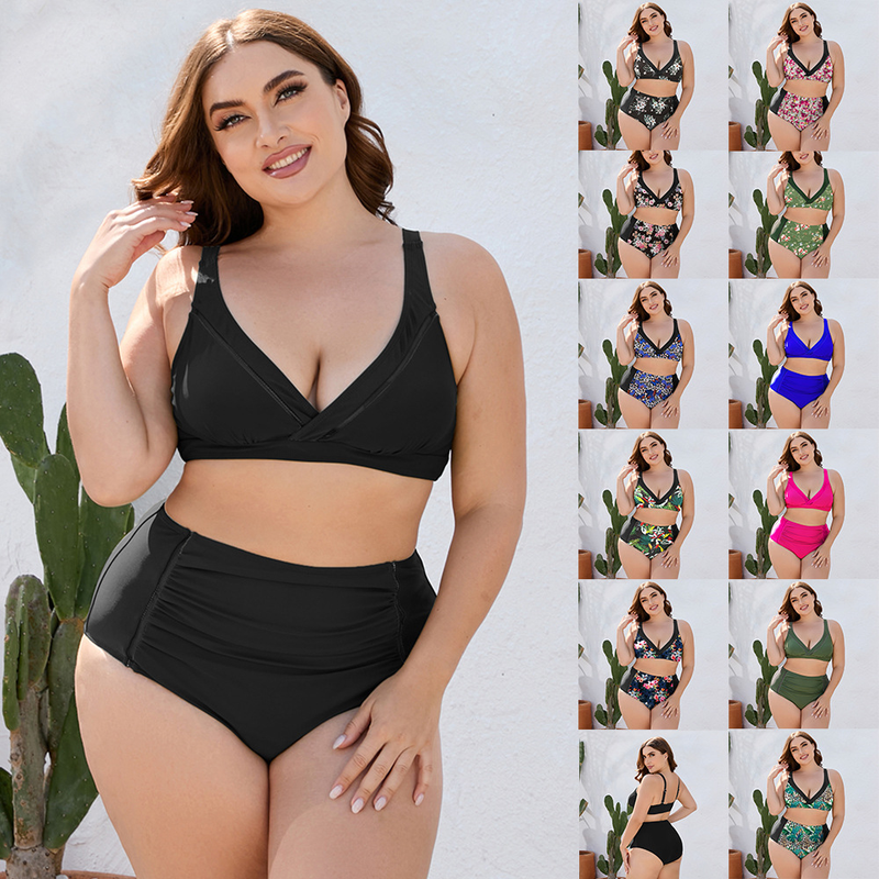 Hot Selling Bikini Sexy Plus Fat Plus Multi-Color Optional Split Swimsuit for Women_voghion.com