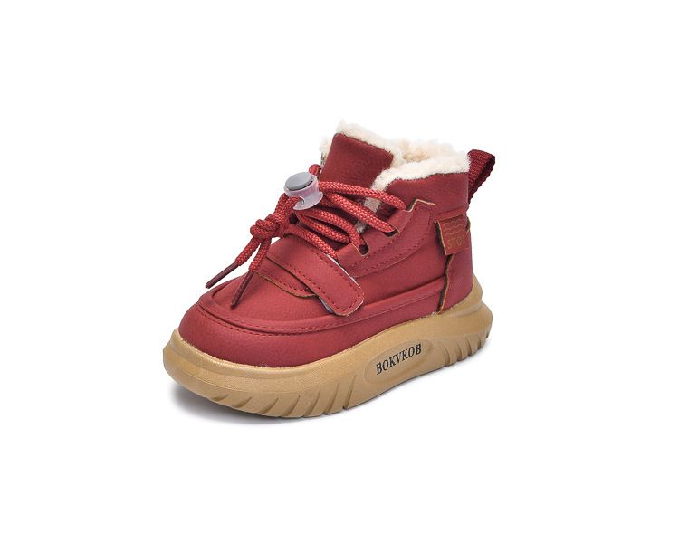 2024 Winter Neue Kinder 21-30 Größe Jungen und Mädchen Plüsch Kurze Stiefel Warme Baumwolle Schuhe Trendy_voghion.com