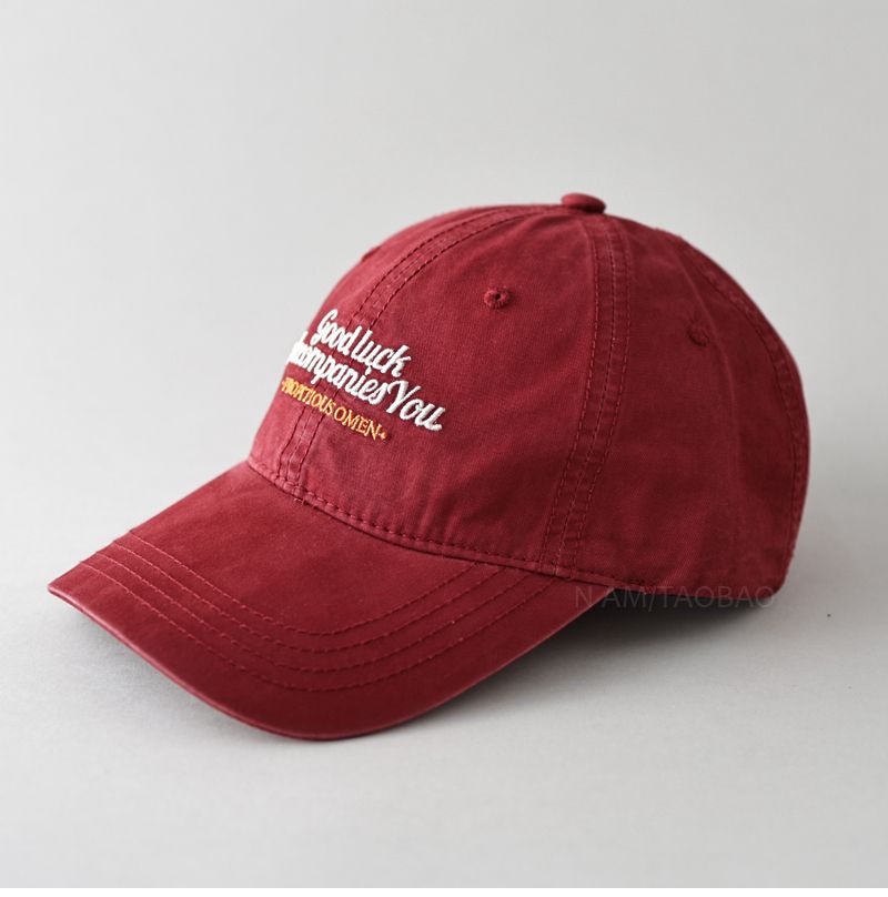 Nuovo berretto da baseball con ricamo retrò, lavato e consumato, cappello da sole casual e versatile per uomini e donne_voghion.com