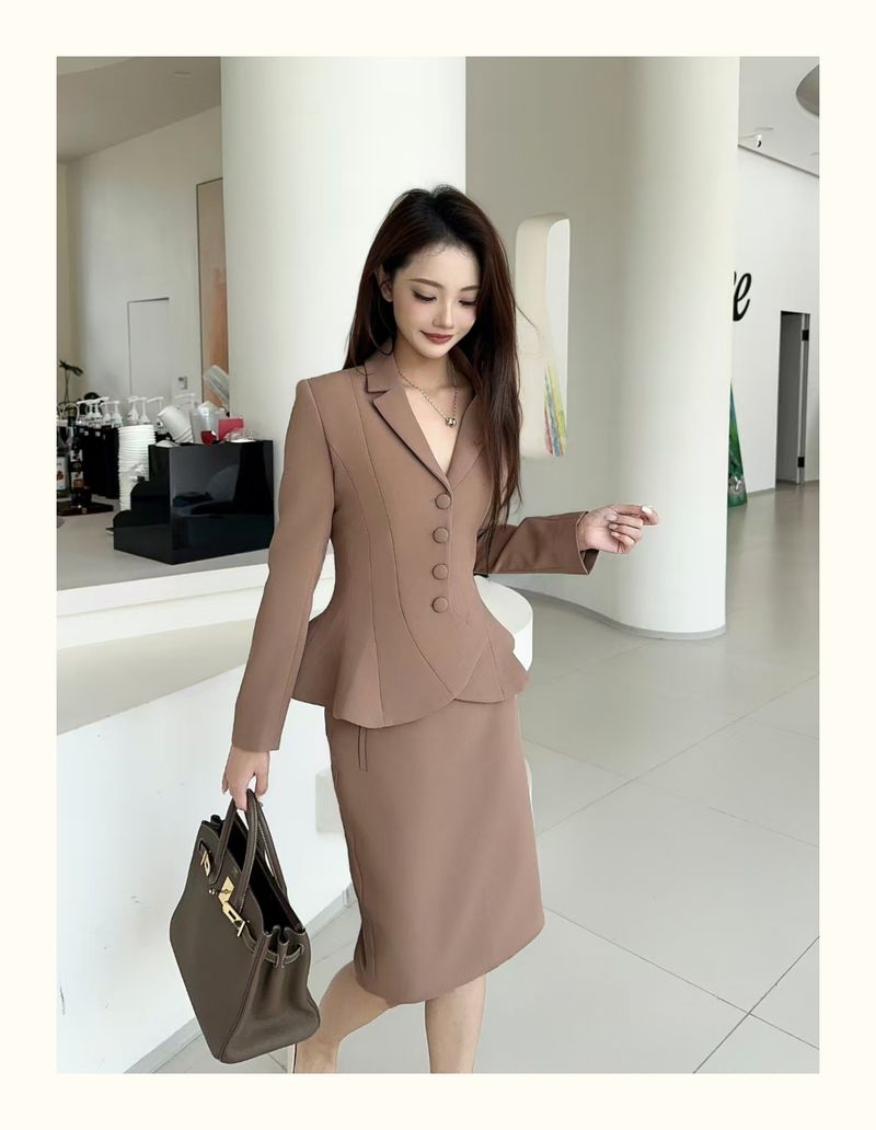 Robe de costume à pétales pour femme, slim, élégante, mode, mondaine, déplacements, lieu de travail, taille cintrée, déesse, hôte_voghion.com