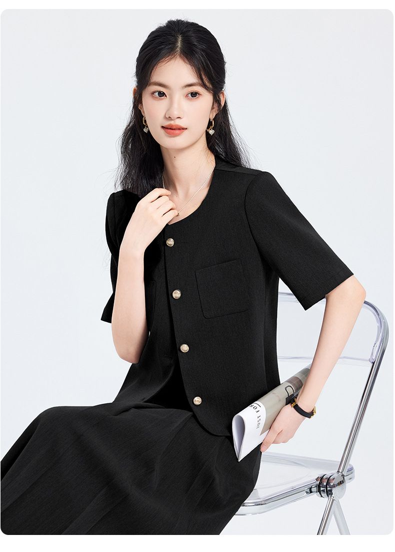 Apricot Colored Suit Women In Summer, New Style For College Students, Teaching Funding Interviews, Formal Attire,_voghion.com