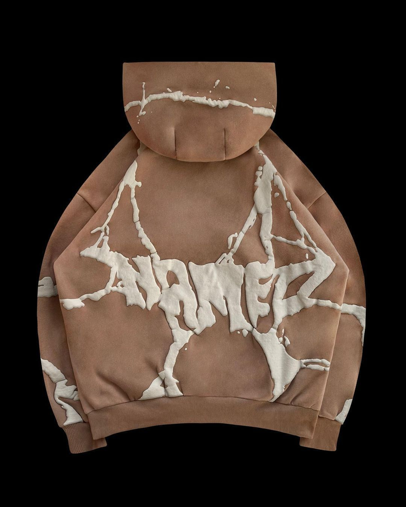 Modieuze trendy street hair bubble print trui, vest Y2K casual hiphop ritsjack, heren- en damestop_voghion.com