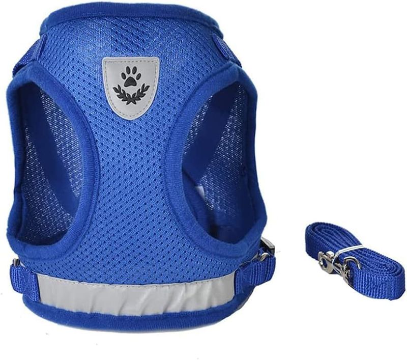 New Harness Vest Style Leash Reflective Breathable Mesh Dog Collar Pet Supplies_voghion.com