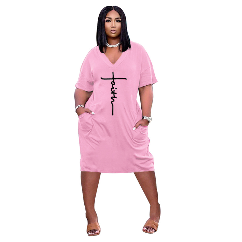 Women's Clothing Popular Independent Station Hot-selling Spring and Summer New Positioning Offset Printing Loose Large Size Dress_voghion.com