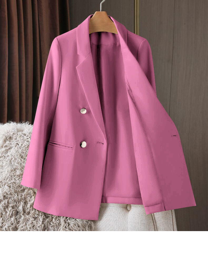 Damenmode Lose weiße Anzugjacke_voghion.com
