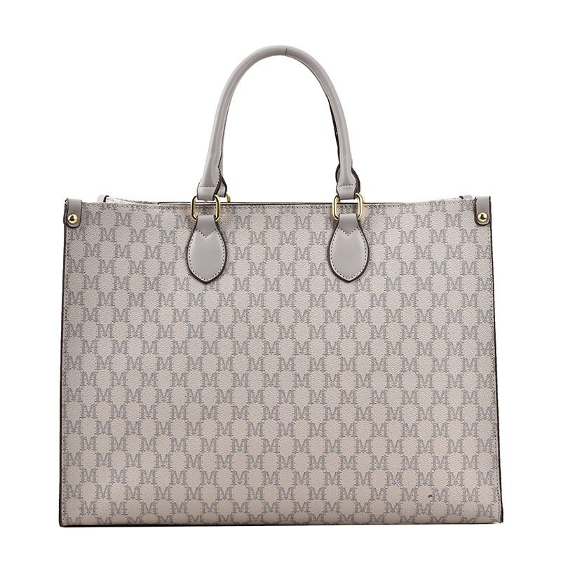 Neue Kapazität, Damen, Retro, eine Schulter, große Tasche, bedruckte Trage, Pendler-Hand, braune_voghion.com
