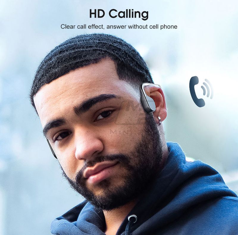 2024 Cuffie wireless Bluetooth 5.0 Cuffie a conduzione ossea Cuffie con archetto da collo aperte Auricolari non in-ear Stereo HD_voghion.com