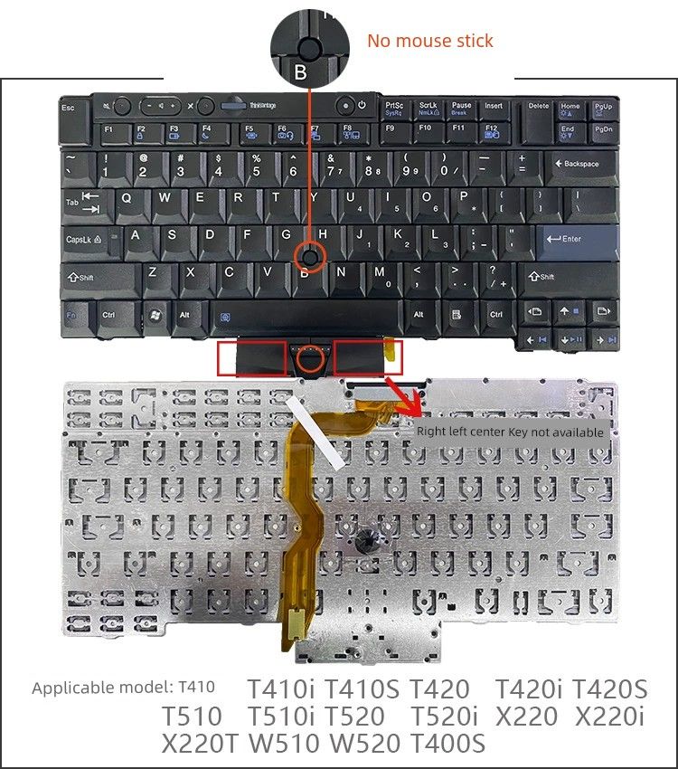 Suitable For Lenovo T420s T410i T430 T510 T520 T530 X220i W510 X230 Keyboard_voghion.com