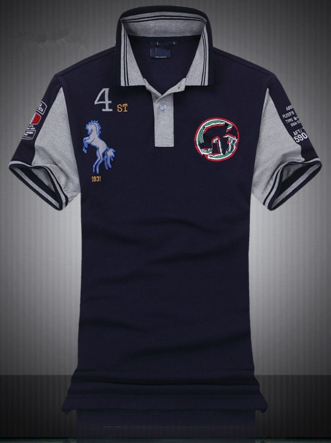 Sommer blau kurzarm einteiliges schlitz einfarbig sommer gewöhnlichen casual baumwolle herren kleidung_voghion.com
