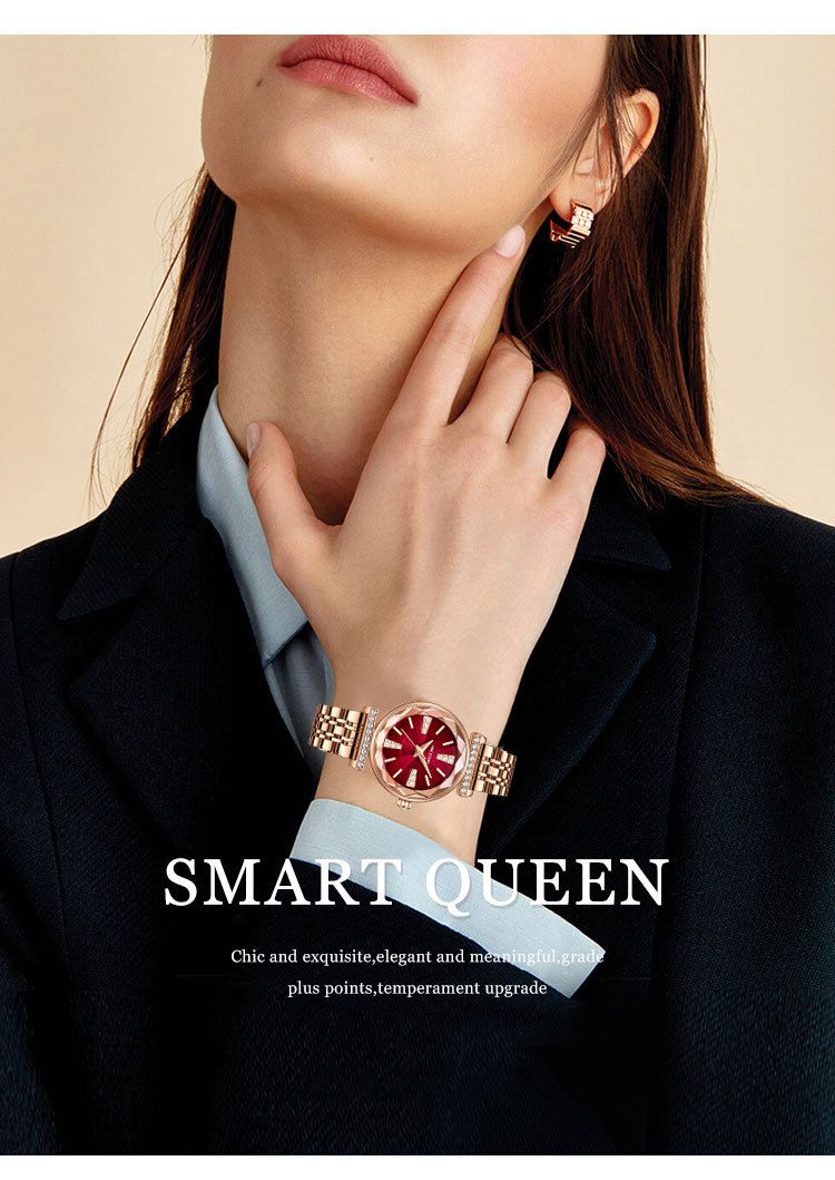 Orologio da donna al quarzo impermeabile con trasmissione in diretta, capelli lisci, cuore del mare, fabbrica di origine_voghion.com