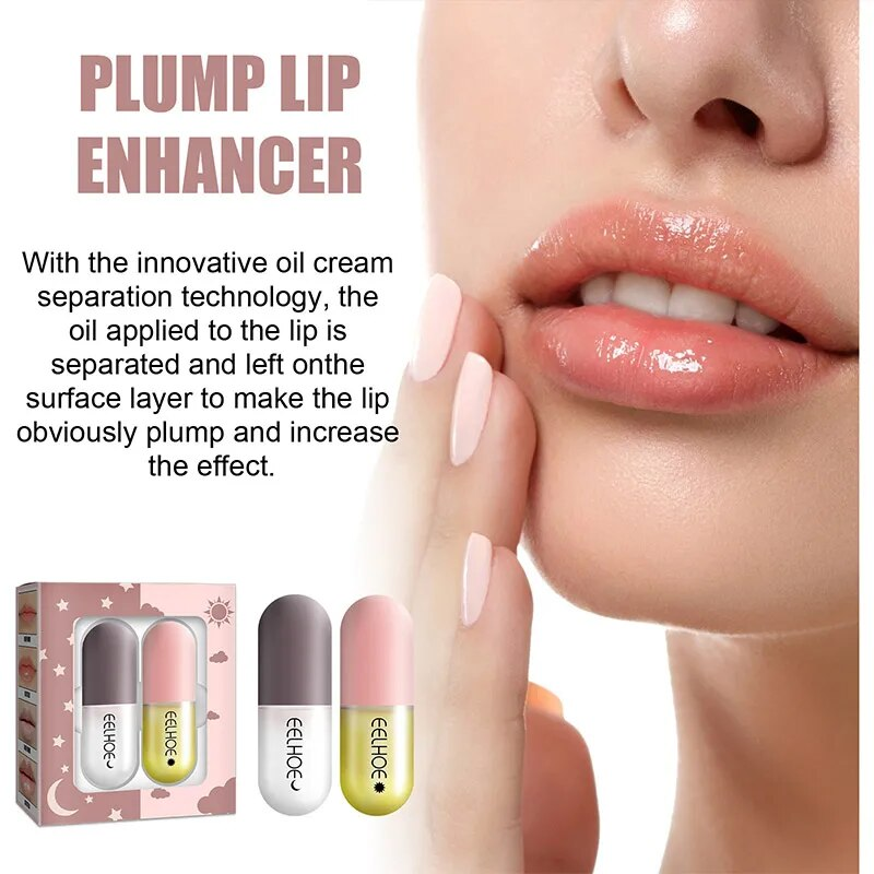 Extreme Plumper Balm Lips Augmentation Elastības palielināšana Dienas un nakts mitrinoša kapsula Plumping lūpu spīdums_voghion.com