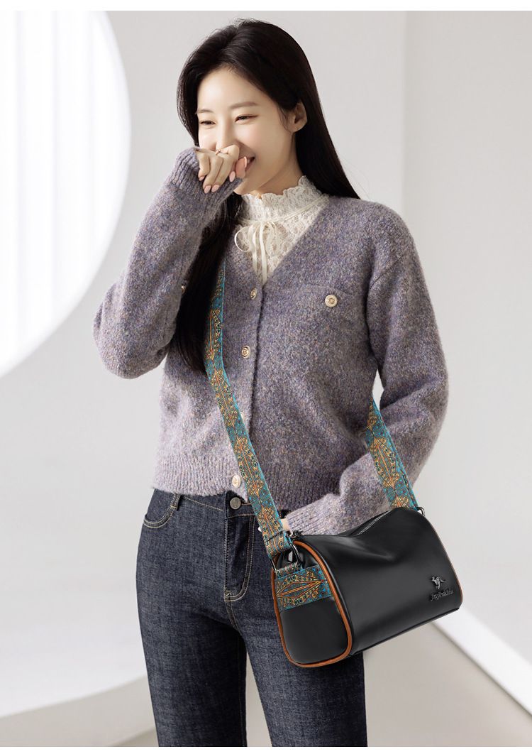 Borsa a mano di fascia alta da donna 2024 nuova borsa a cuscino a tracolla con tracolla larga in morbida pelle casual versatile_voghion.com