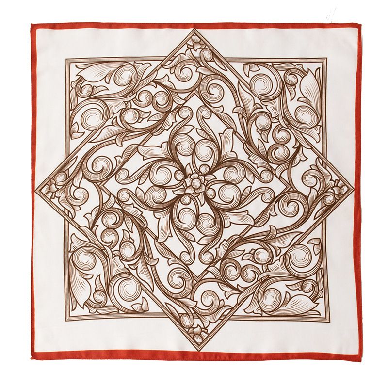 Künstlerischer kleiner quadratischer geometrischer Druck, Sonnenschutz aus Seide für den Nacken, Narbe, vielseitiges Hemd, professionell_voghion.com