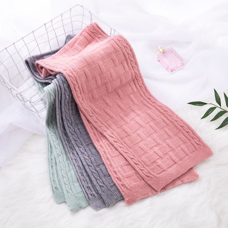 Girl boy's pure color Korean version scarf autumn winter, cute children's scarf, thickened and warm for 2-10 years old_voghion.com