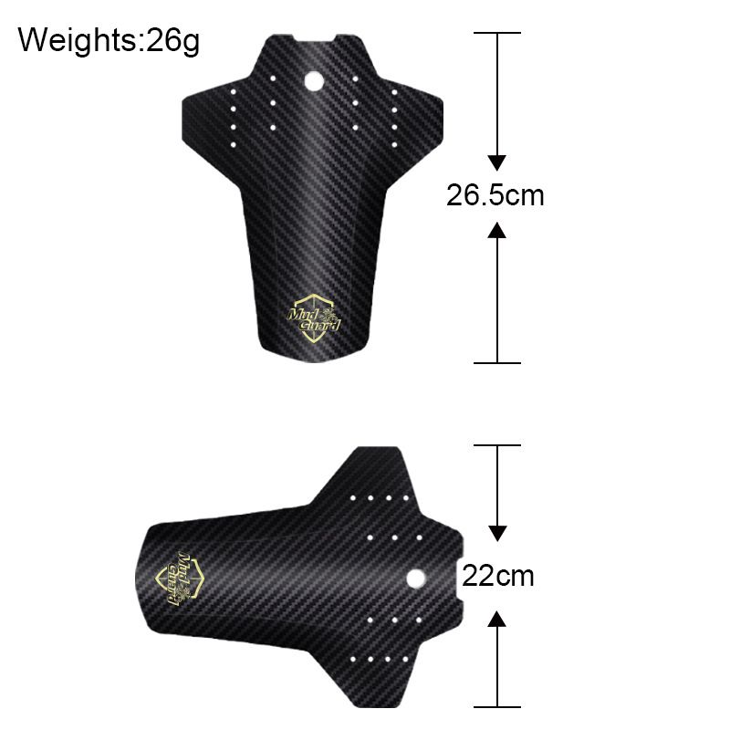 Mountain Mudguard Downhill Bike Carbon Fiber Pattern Mud Tile MUDGUARD Bicycle Accessories_voghion.com