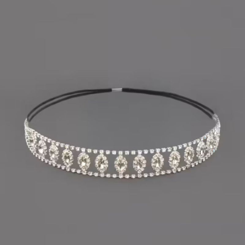 Nuovo retrò cristallo nuziale fascia per capelli Hollow White Gem gioielli matrimonio copricapo fascia per capelli_voghion.com
