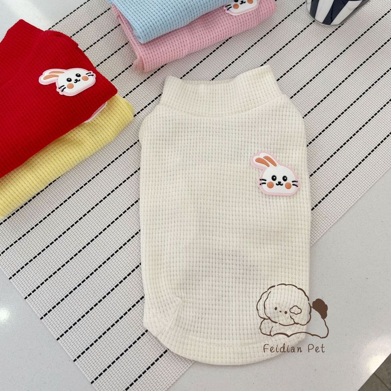 Boiling Point Pet 22 Autunno Inverno Coniglio Waffle Base Maglietta Tazza da Tè Cucciolo Piccolo Cane Gatto Girocollo Manica Lunga Abbigliamento_voghion.com