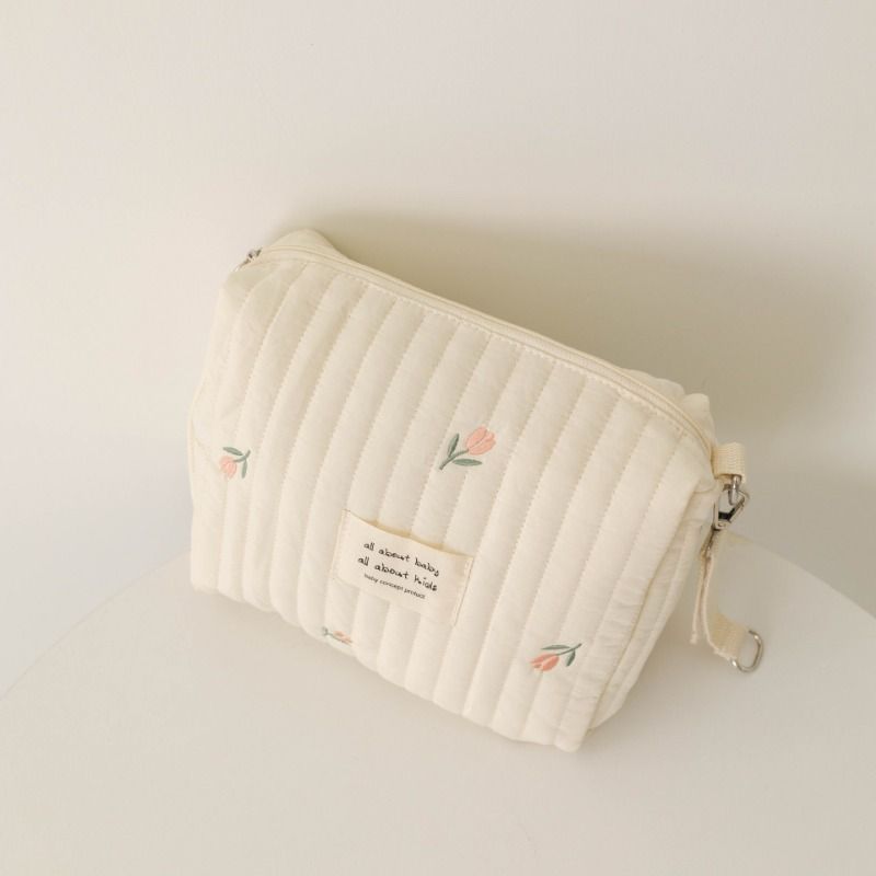 Borsa per pannolini in cotone Ins per passeggino Borsa appesa Articoli per bambini Pannolino Caddy Organizer Borsa per mamma Cerniera Carino Donne Borse per il trucco Bambini_voghion.com