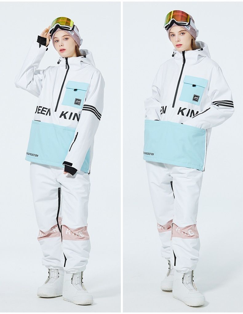 Ensemble sweat à capuche unisexe 001, veste et pantalon de ski/snowboard chauds et coupe-vent, nouveau modèle_voghion.com