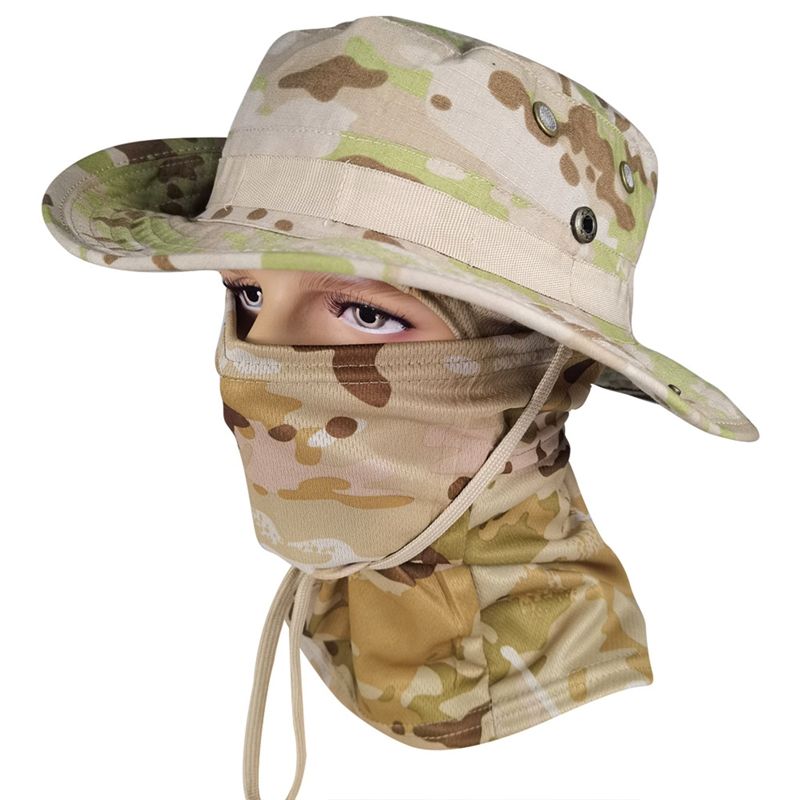 Karstā izpārdošana Tropu piedzīvojumu Vizieri Cepures Džungļu Medību Cepure Saulessargs Camo Cepures Vīriešu Armijas Kausa Cepures Militāri Taktiskais Kakla pārsegs_voghion.com