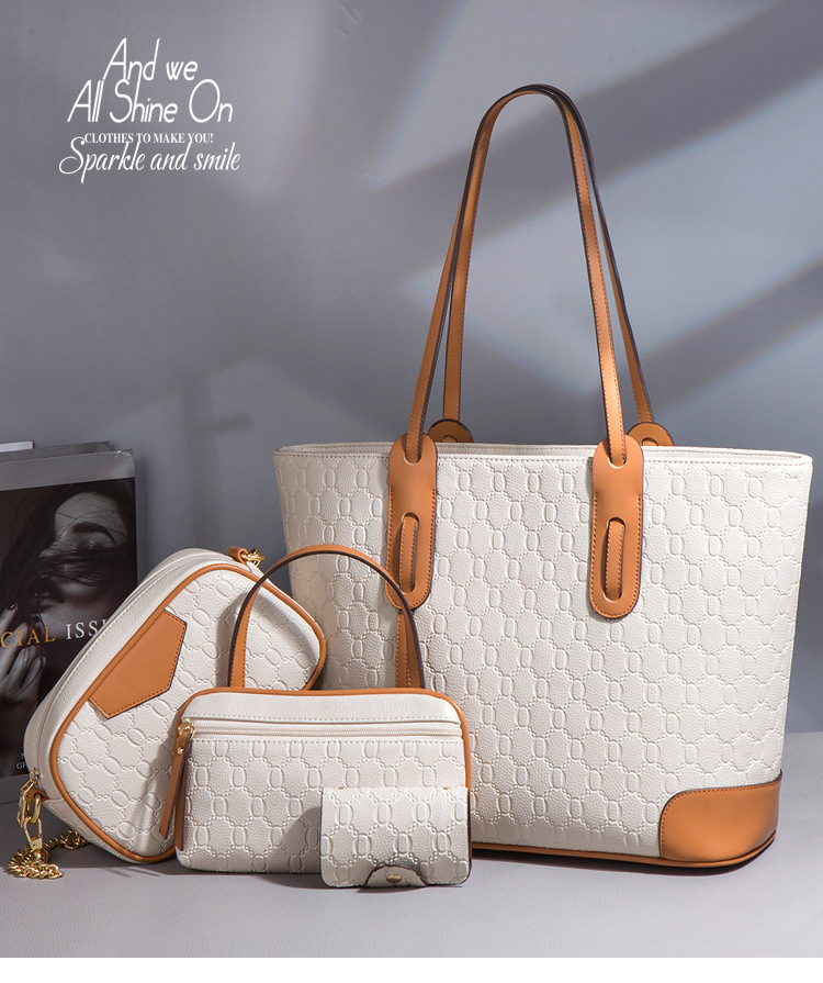 Handbag Fashion Large Tote Bag Trend One-shoulder Diagonal Straddle Bag Large Capacity Four-piece Mother-daughter Bag_voghion.com