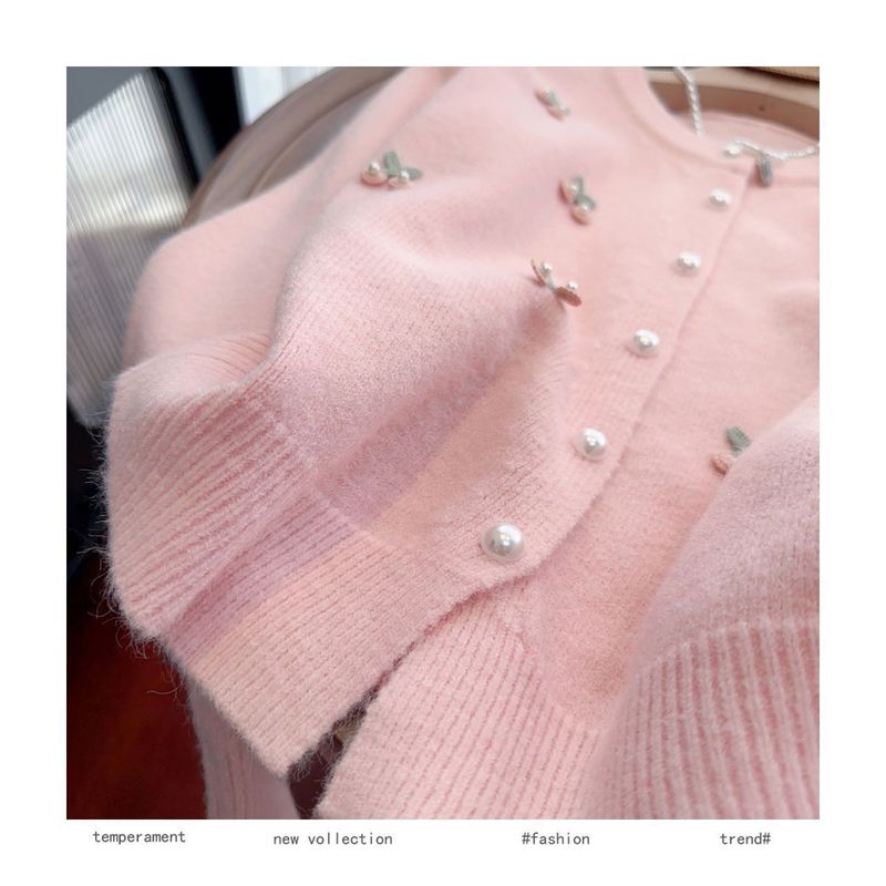 Knit Cardigan - Sweet & Soft Round Neck Open Front Sweater For Women, Lightweight & Versatile Spring Outfit_voghion.com