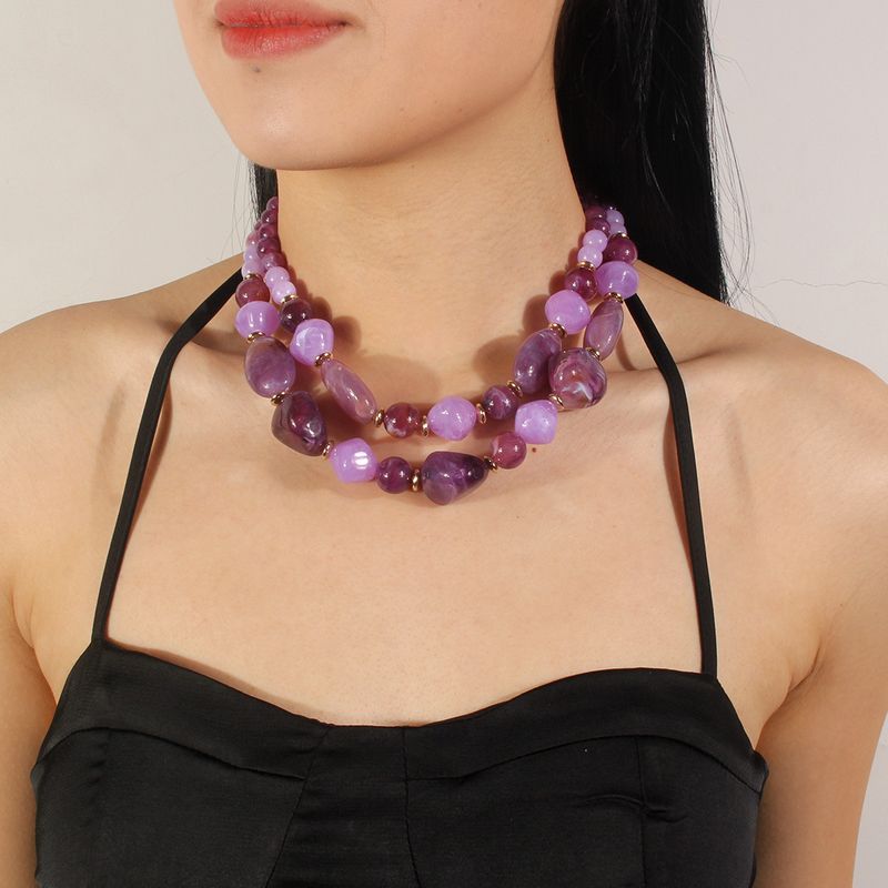 Dubbellaags accessoire creatieve waterdruppel hanger ketting 8310_voghion.com
