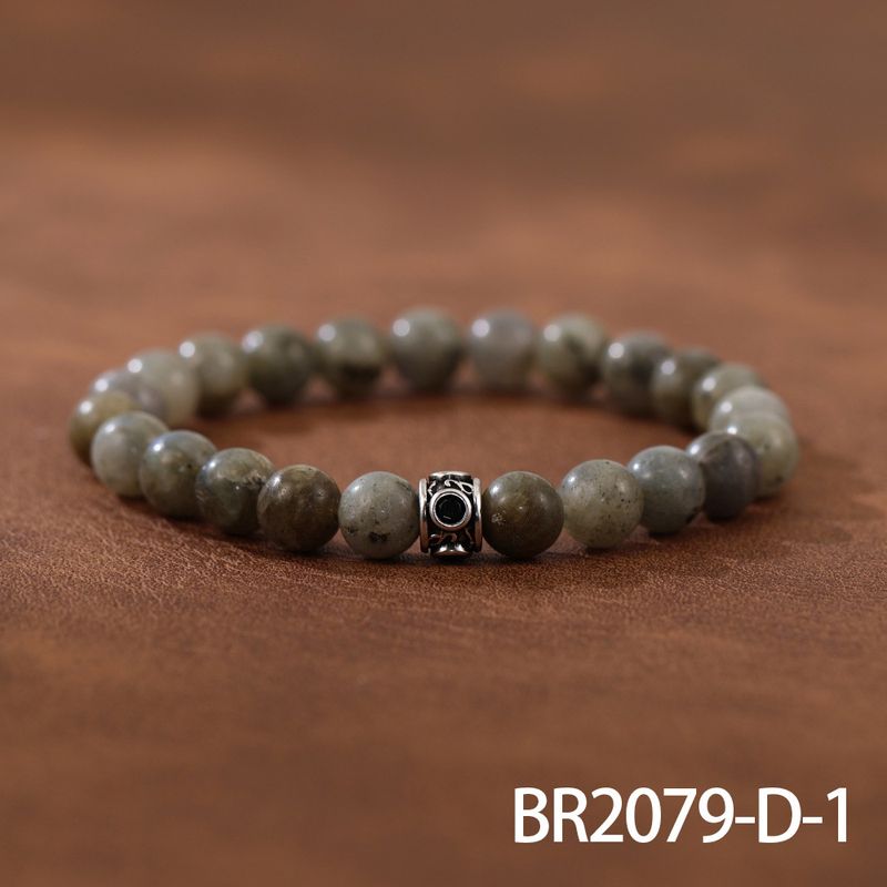 Bracciale elastico unisex impilabile con mezza perlina, stile bohémien, hip-hop creativo_voghion.com