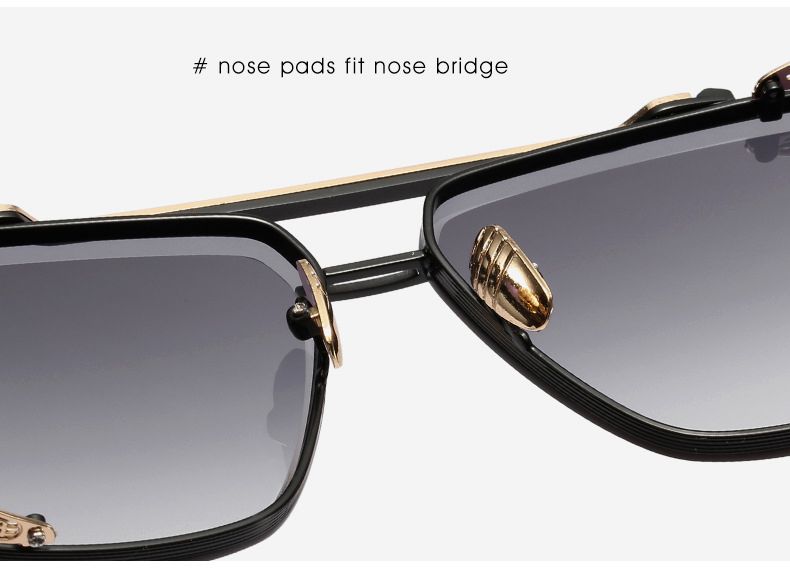 2023 Steampunk Per Gli Uomini Vintage Punk Occhiali Da Sole Donne Alla Moda Piazza Occhiali di Moda Luxe Gafas De Sol Hombre Zonnebril_voghion.com