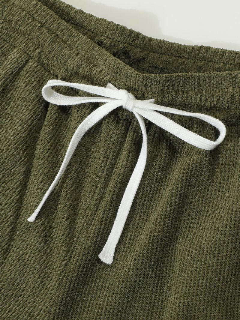 Men's Corduroy Work Pants – Relaxed Fit Cargo Pants With Multi-Pockets (S-XXXL, Army Green/Black/Navy, Breathable Polyester)_voghion.com