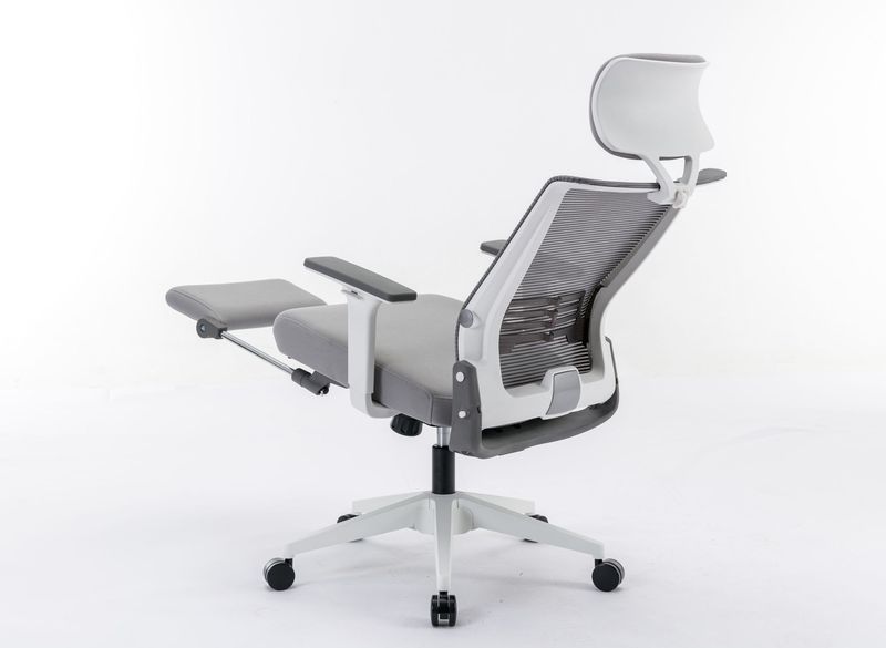 Ergonomic Office Chair With Lumbar Support & Headrest & Flip-up Arms Height Adjustable Rocking Home Office Desk Swivel High Back Computer Chair Warm Taupe Mesh Study Chair_voghion.com
