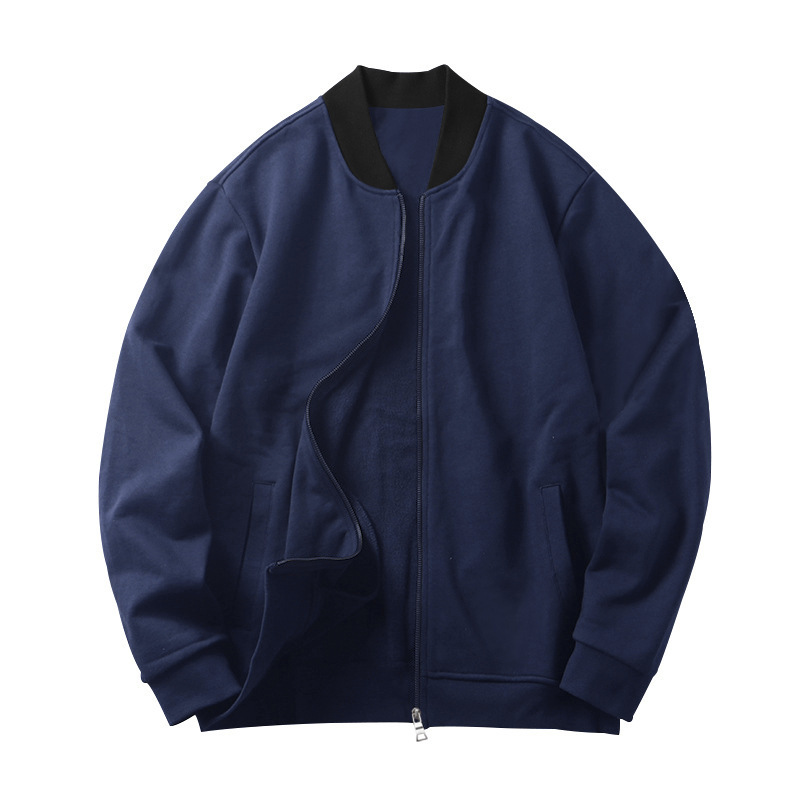 2023 neue Kontrast Jacke Frühling und Herbst Reversible Stehkragen Hübsches Große Größe männer Set_voghion.com