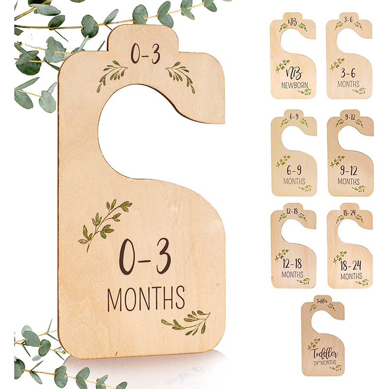 8 pezzi/set organizer portaoggetti casa neonato fino a 24 mesi regalo bambino armadio divisore divisori dimensioni legno carta appendiabiti_voghion.com