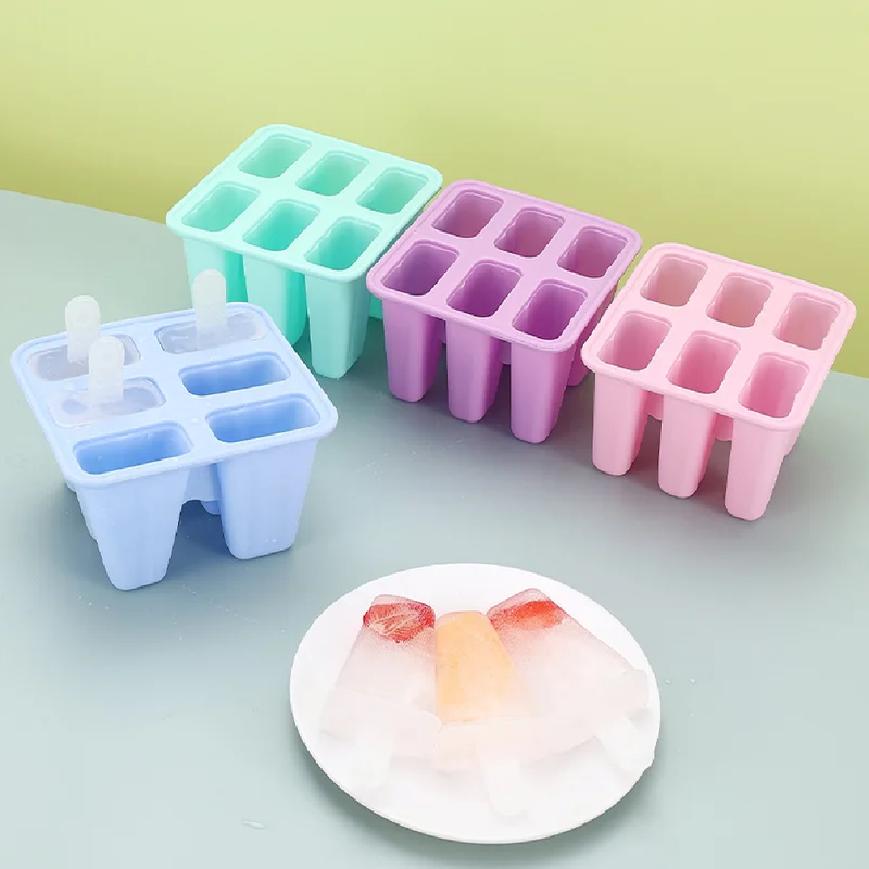 Eisformen, 10 Stück, Eisformen aus Silikon, BPA-frei, leicht zu lösende Eisform, 10 Eisstäbchen, leicht zu lösende Form_voghion.com