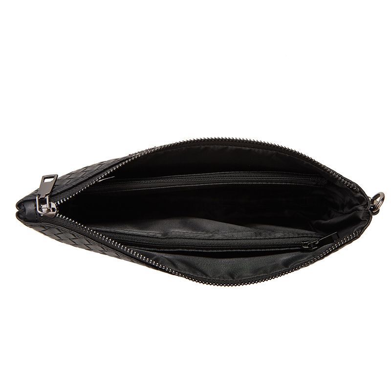 2022 New Woven Striped Men's Handbag Document Business Clutch Bag_voghion.com