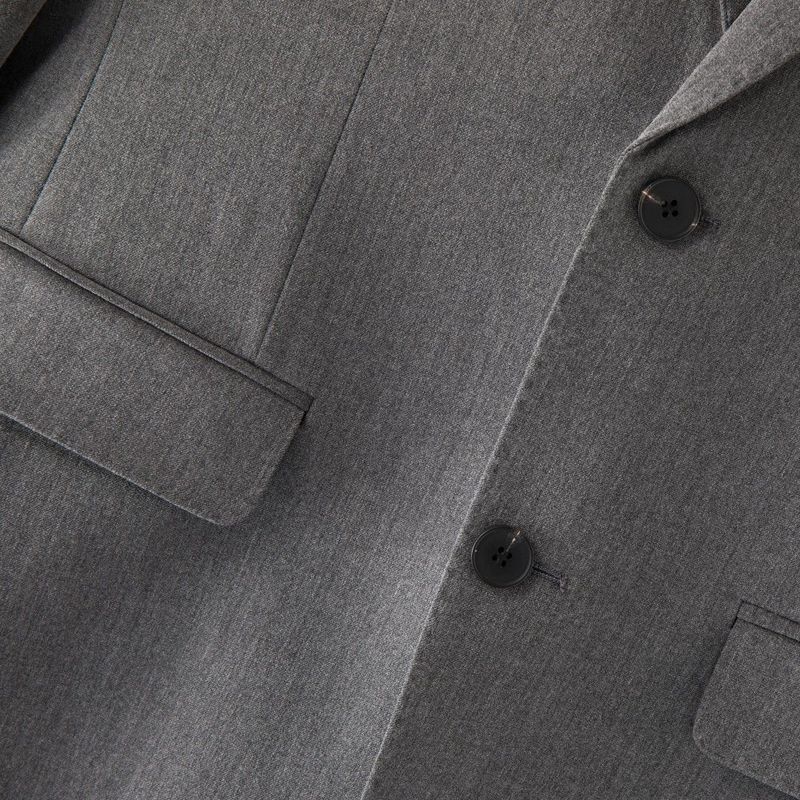 Men's Slim Fit Business Suit Set - Professional Formal Wedding Banquet Interview Attire With Elastic Comfort (Black/Dark Grey/Light Grey_voghion.com