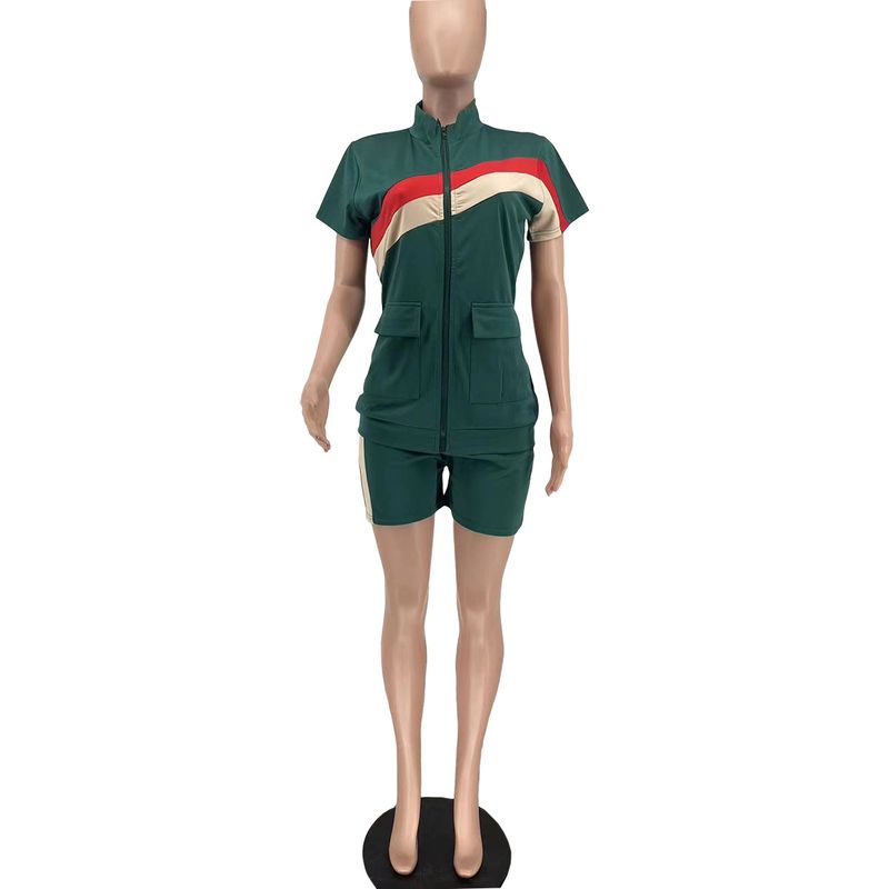 Damenbekleidung Independent Station Sports Casual Fashion Zweiteiliger Taschenanzug_voghion.com