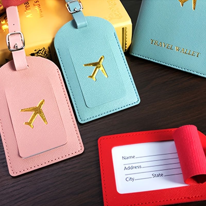 Luggage Tag And Passport Cover, Set Card Passport Holder Set Luggage Tag Passport Holder Passport Cover_voghion.com
