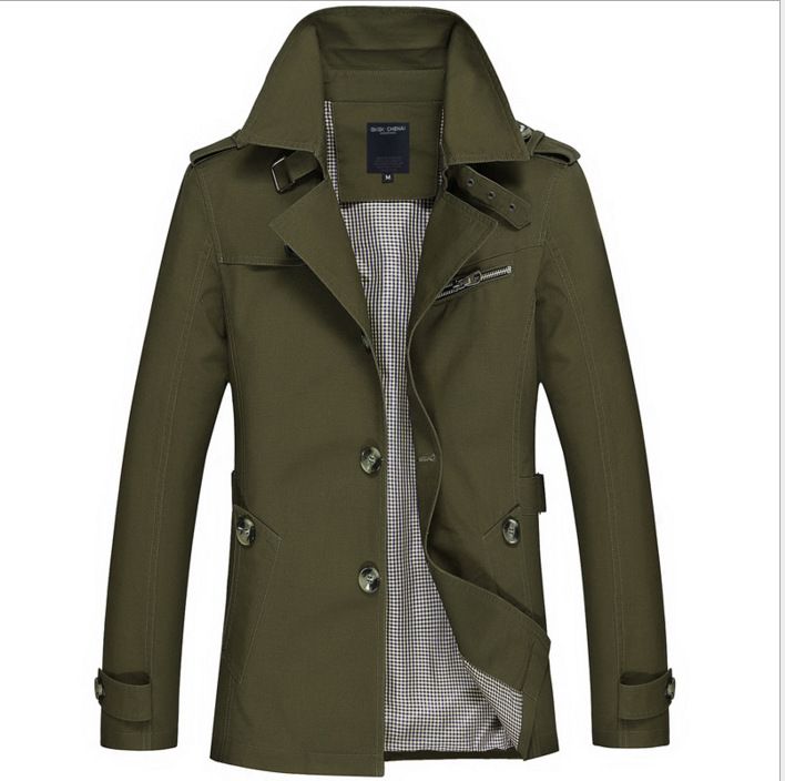 Veste coupe-vent mi-longue pour homme, nouvelle collection automne-hiver, grande taille, en coton_voghion.com