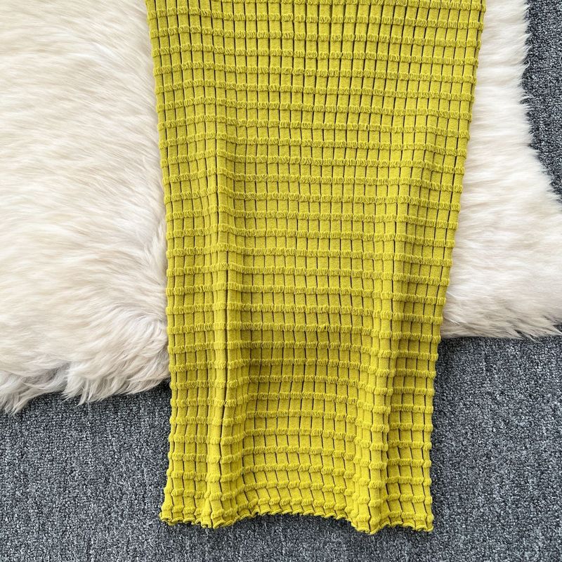 2025 Retro Knitted Two Pieces Sets Sleeveless Short Top+High Waist Slim Long Skirts Female Summer Hotsweet Suits_voghion.com