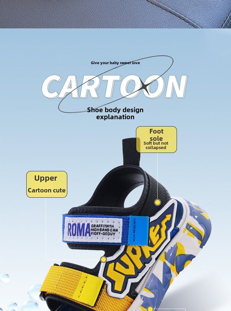 Sandali per ragazzi, nuovi modelli estivi, per bambini piccoli, medi e più grandi, alla moda, casual, da indossare con scarpe sportive per neonati_voghion.com