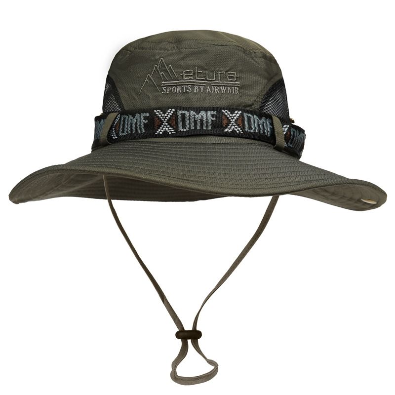 Hat outdoor fishing, fisherman men large brimmed summer hat for young people foldable to block face from the sun_voghion.com
