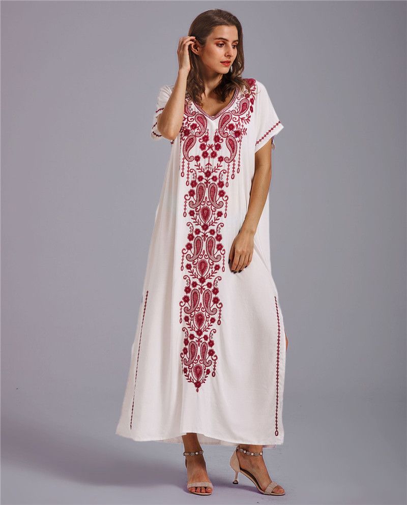 popolare copricostume da spiaggia ricamato in rayon da donna, stile abito ricamato, camicia di protezione solare per bikini al mare, 20 colori_voghion.com