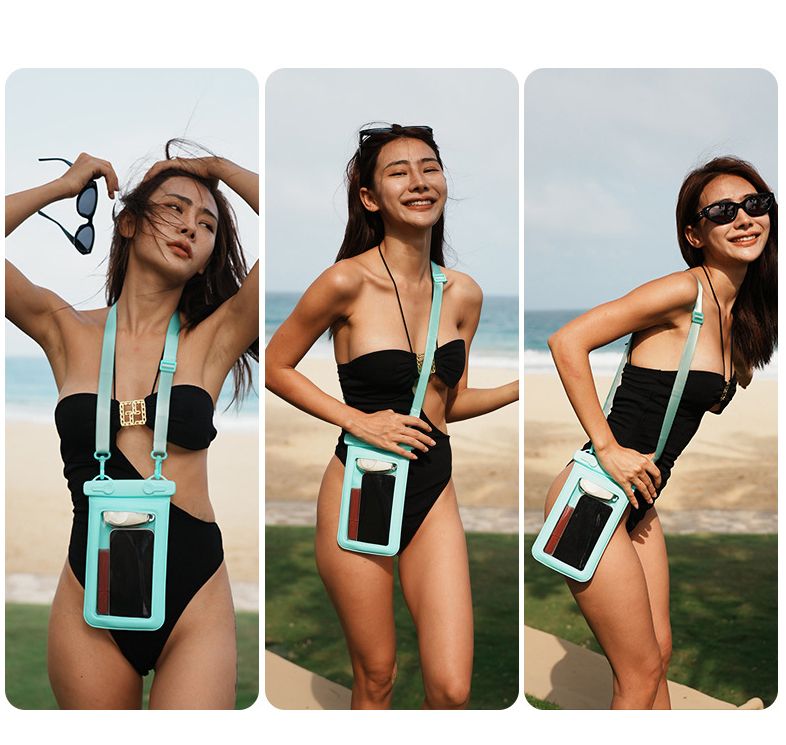 Double Hook Sponge Style Floating Anti-Collision Phone Case Large Capacity Outdoor Sports Waterproof Bag_voghion.com