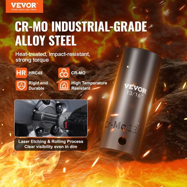 Impact Sockets Set 59pcs 6-Point 3/8' & 1/2' Drive Bit Ratchet Tool Kit_voghion.com