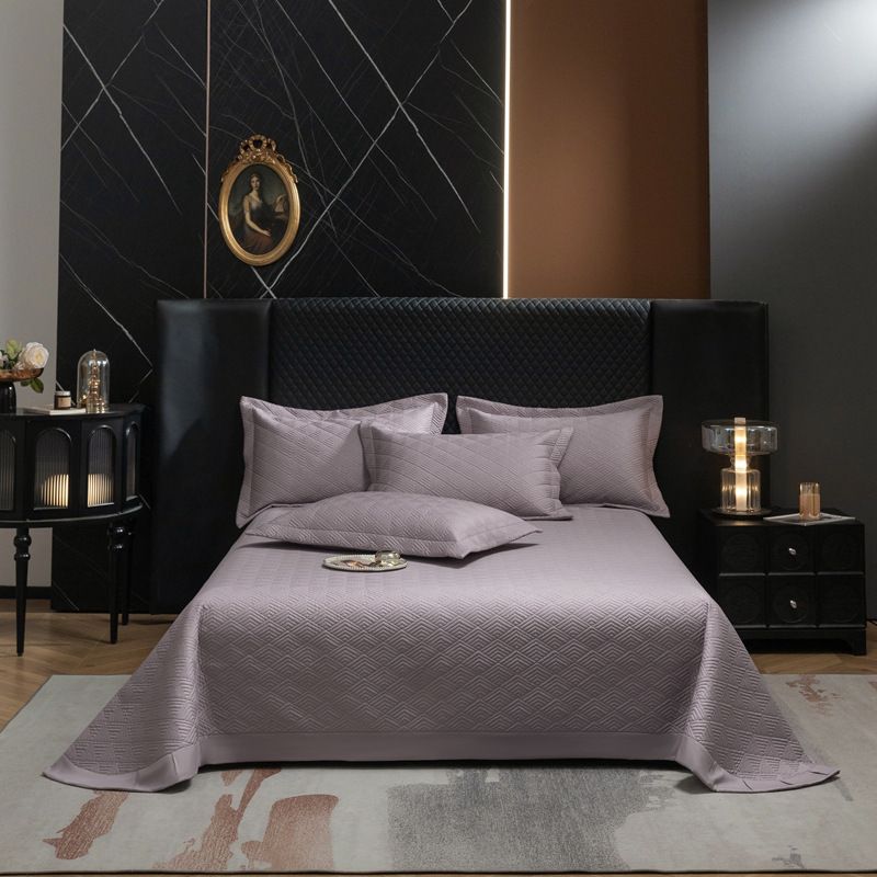 Gesteppte Bettdecke aus reiner Baumwolle, Einzelstück, universell für alle Jahreszeiten, rutschfeste Baumwolle, großes Bettlaken, dreiteiliges Set_voghion.com