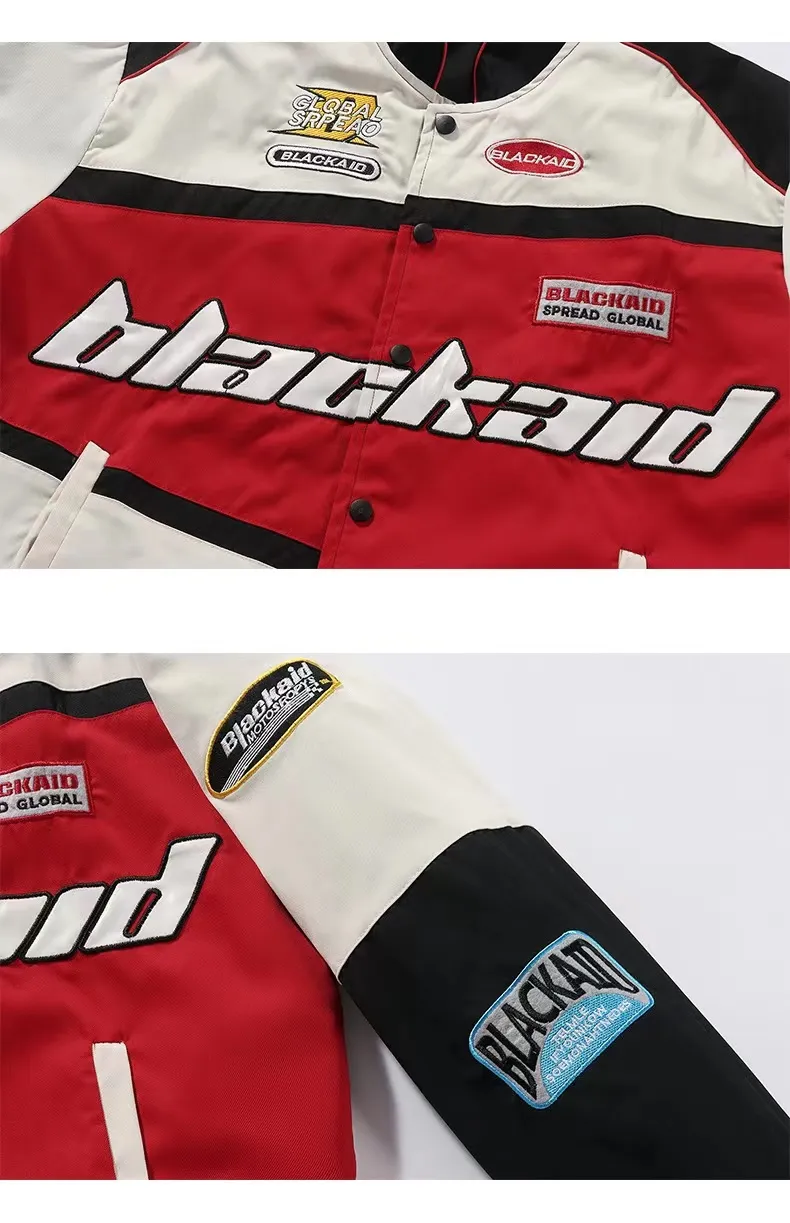 Herrenjacken Explosionen Y2K American Street Hip-Hop Racing Baseball Uniform Bestickte Jacke Punk Gothic Lose für_voghion.com